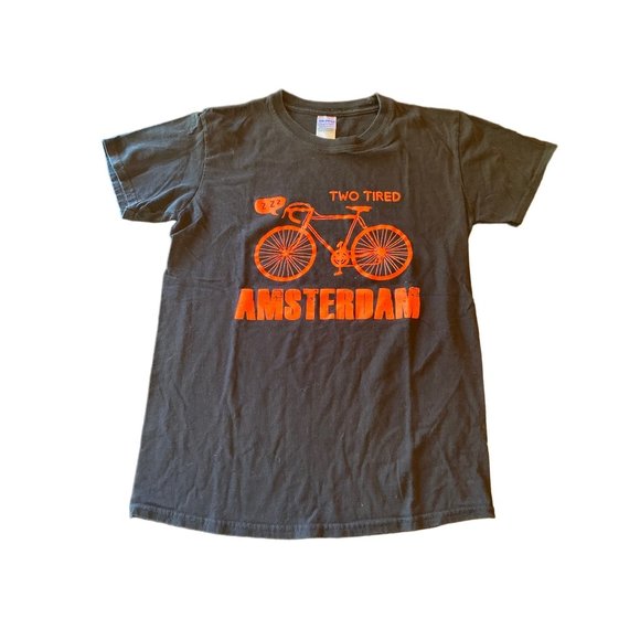 Gildan Other - Two Tired Amsterdam Black Bicycle T Shirt Size Small
